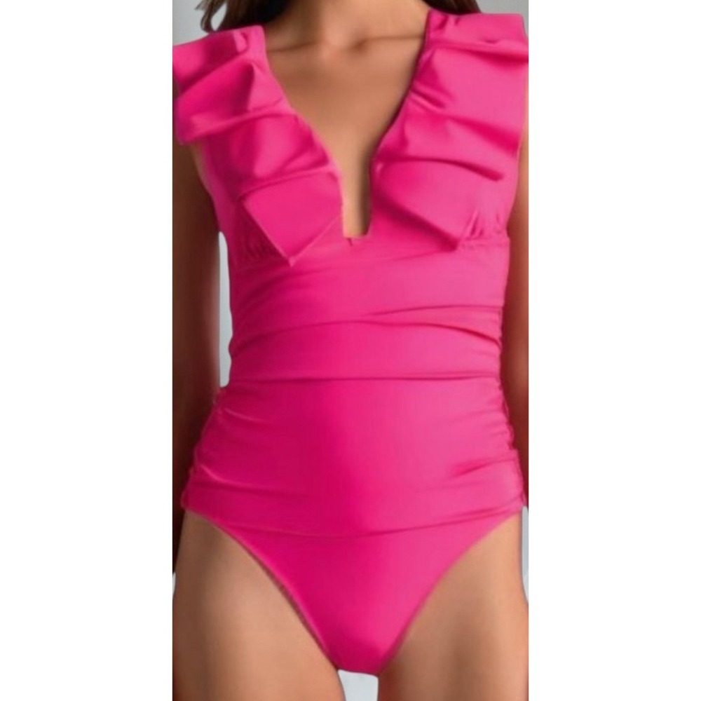 Hot Pink J Crew One Pience Swim Suit Size 2 #1077